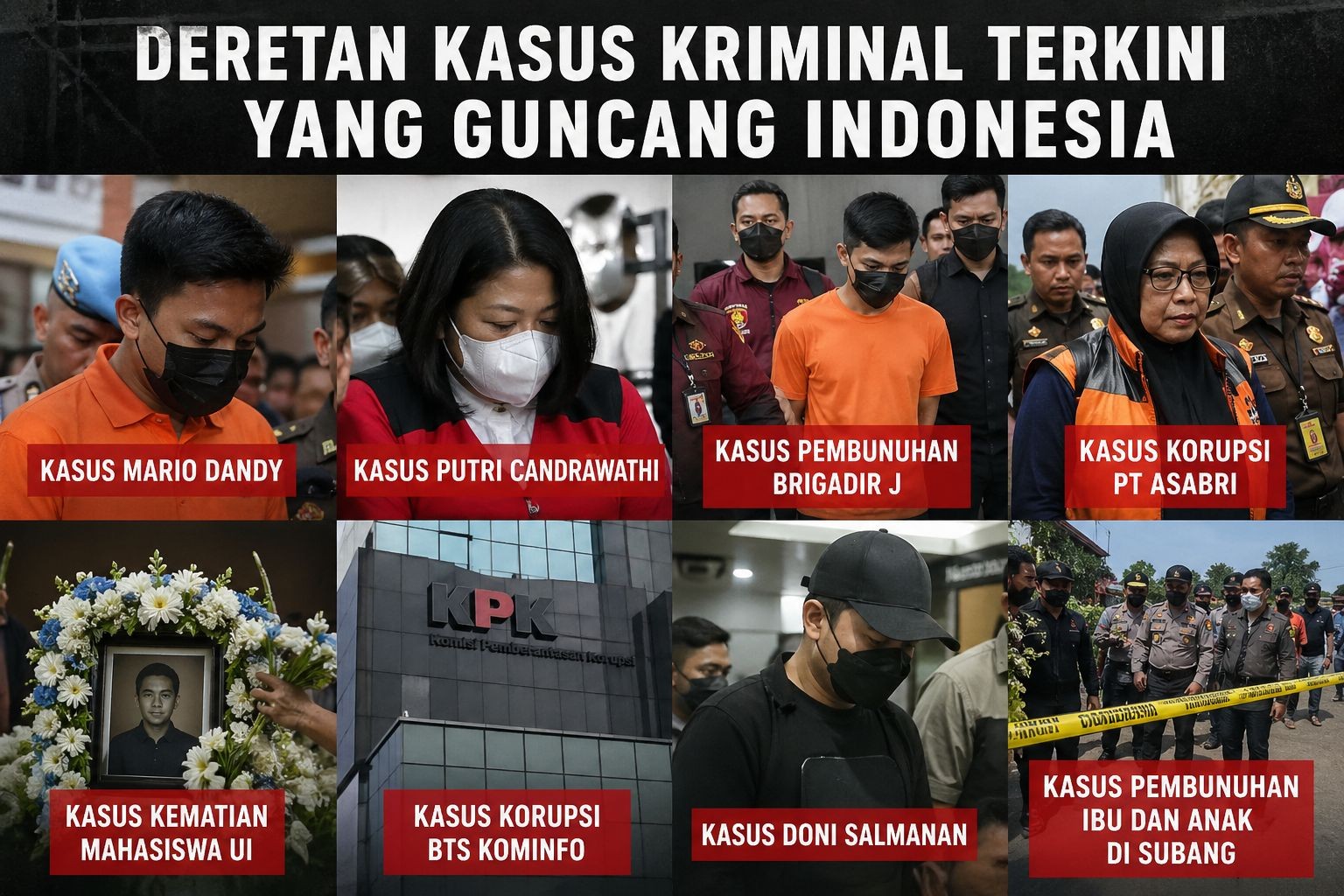 Pusaran Kekerasan dan Maya: Deretan Kasus Kriminal Terkini yang Guncang Indonesia